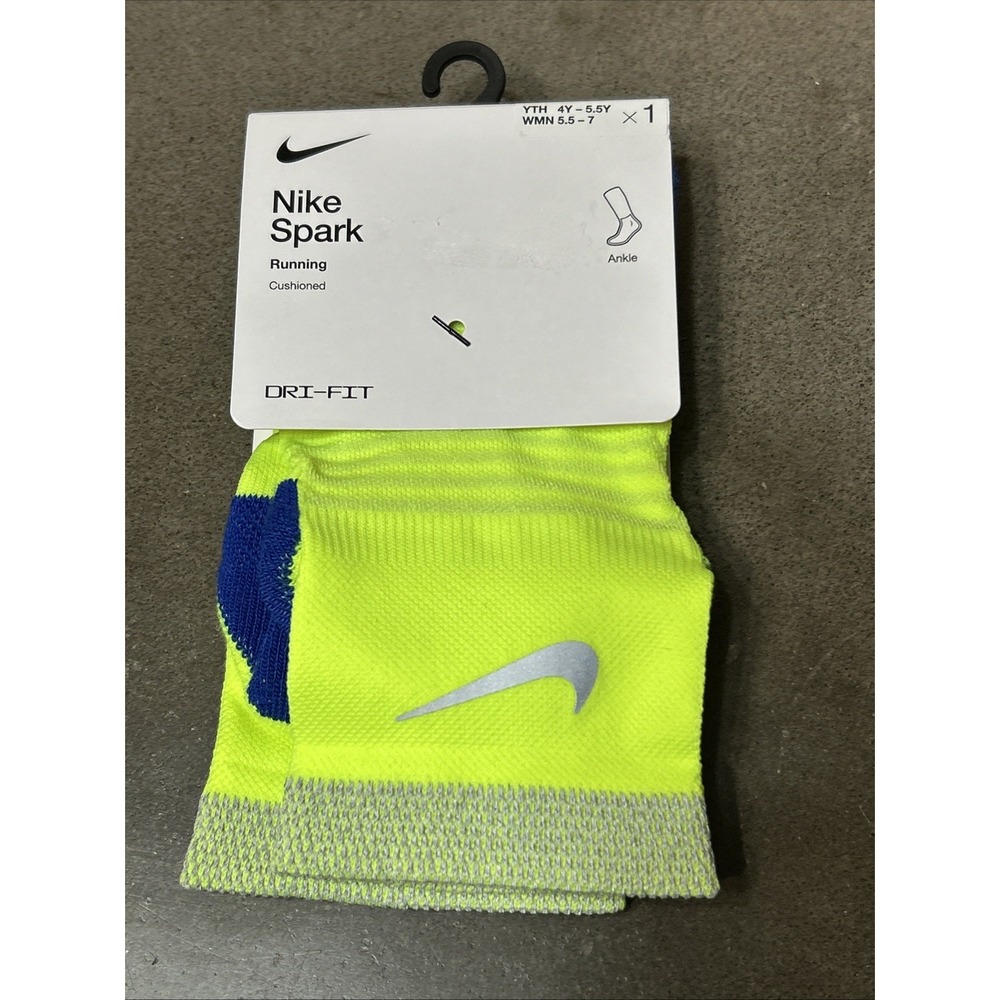 NWT Nike Spark Cushioned Ankle Running Socks DRI-FIT Y4-5.5/W5.5-7 New w/Tags